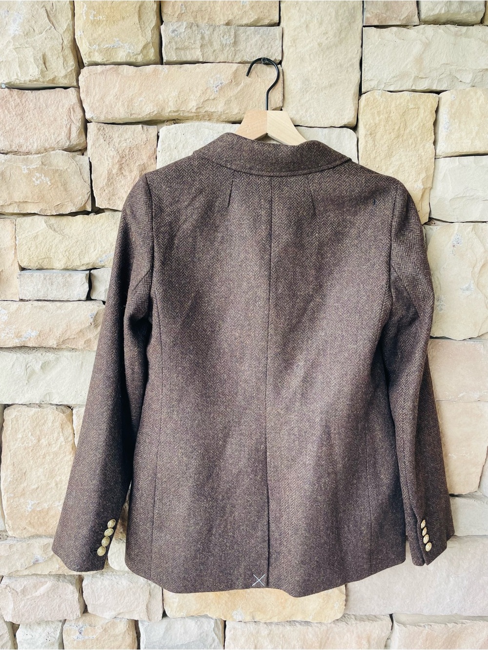 J. Crew Bristol Chocolate Brown Blazer Herringbone NWT - Picture 7 of 10